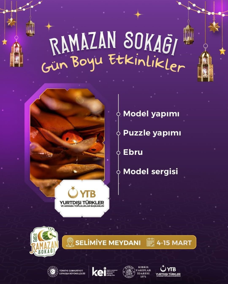 KKTC'de 'Ramazan Sokağı' kapılarını açıyor